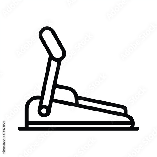 Treadmill gym equipment icon line vector design in trendy style