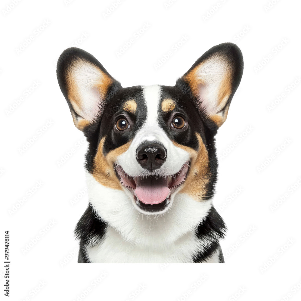 Happy Welsh Corgi Dog Portrait Happy Welsh Corgi Dog Portrait