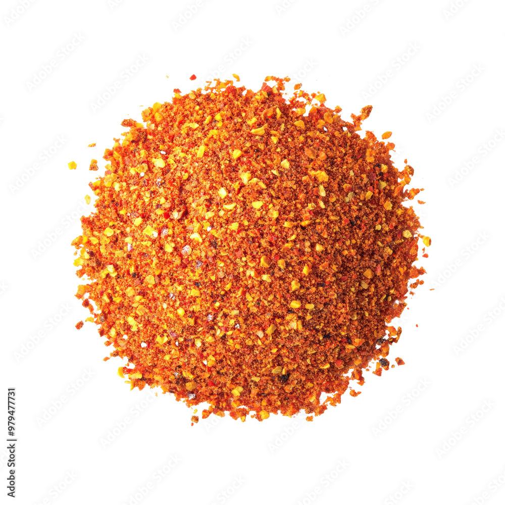 Crushed Red Pepper Flakes Isolated on White Background Crushed Red Pepper Flakes Isolated on White Background