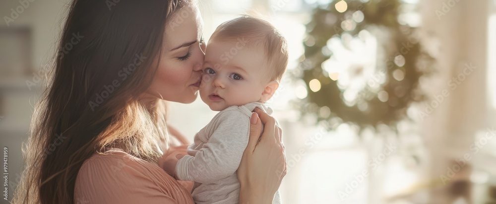Obraz premium The Mother Embracing Her Baby