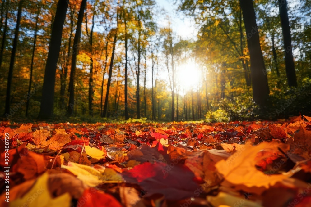 A vibrant autumn forest A vibrant autumn forest