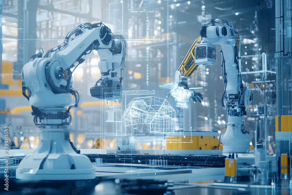 Background illustration about a model of state-of-the-art construction technology.