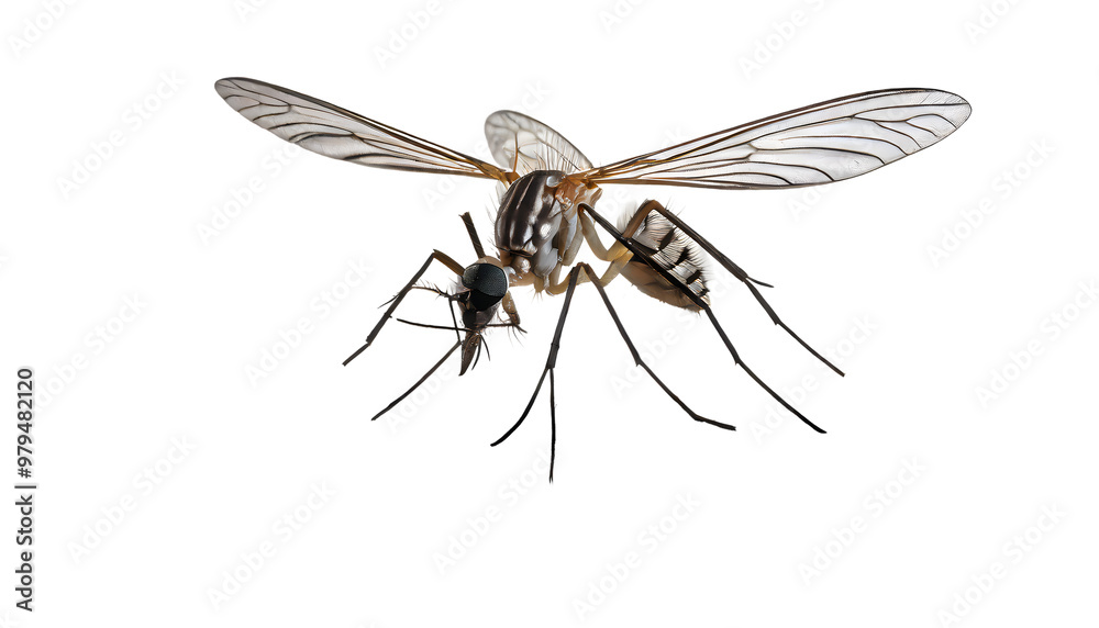 Obraz premium Mosquito Splash on a white isolated background. Generative AI.