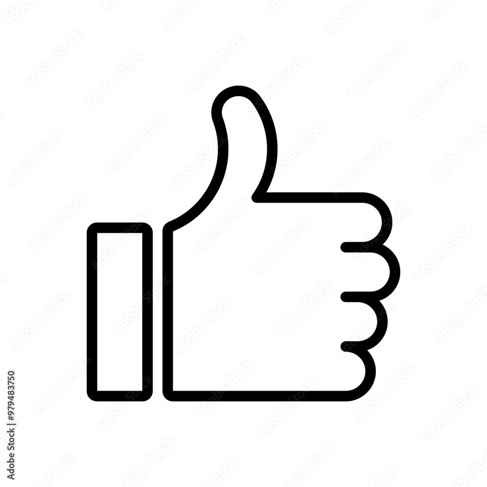 Outline thumb up. Like symbol Outline thumb up. Like symbol
