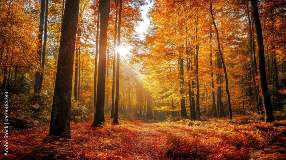 Obraz premium Autumn Forest Path