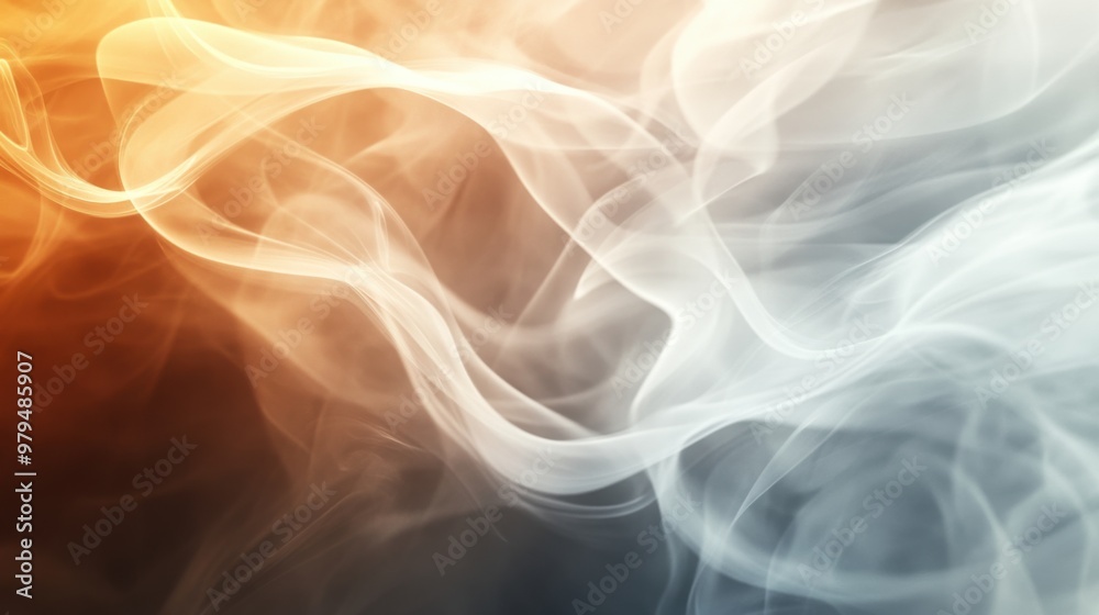 Abstract colored smoke swirling in mysterious ambient setting Abstract colored smoke swirling in mysterious ambient setting