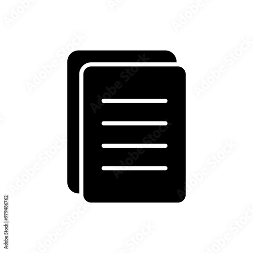 Black two file icon