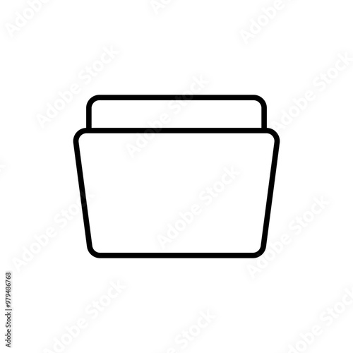 Outline folder icon