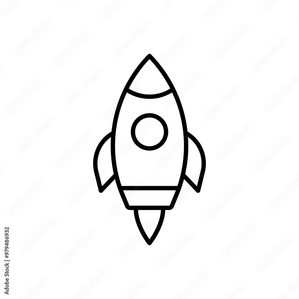 Isolated rocket icon Isolated rocket icon