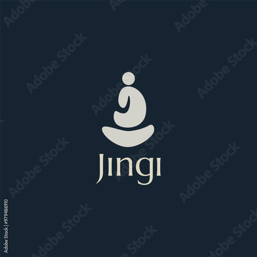 Kidney and people meditation illustration logo. Usable for business, science, healthcare, medical, hospital and doctor letter design vector