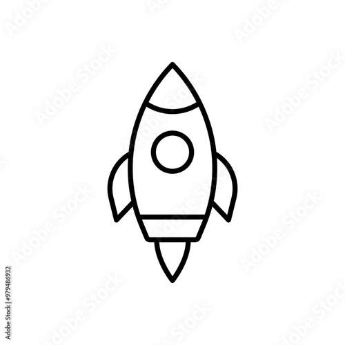 Isolated rocket icon
