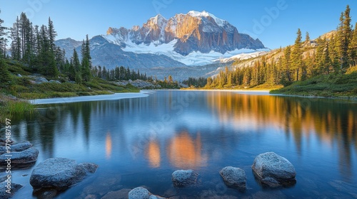 Majestic Winter Landscape of a Snowy Mountain Lake Captured with Nikon Z7 II, 24mm Lens