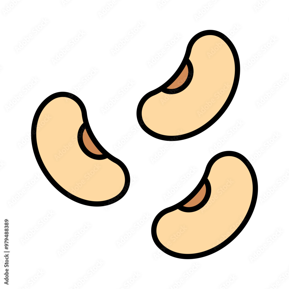 Flat design Soybeans icon. Vector. Flat design Soybeans icon. Vector.