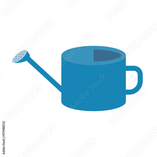 Blue watering can icon. Vector.