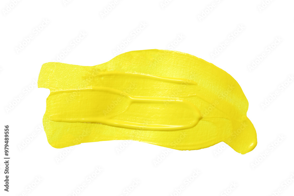 Yellow brush isolated with transparent image.