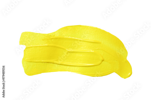 Obraz na płótnie Yellow brush isolated with transparent image. w salonie