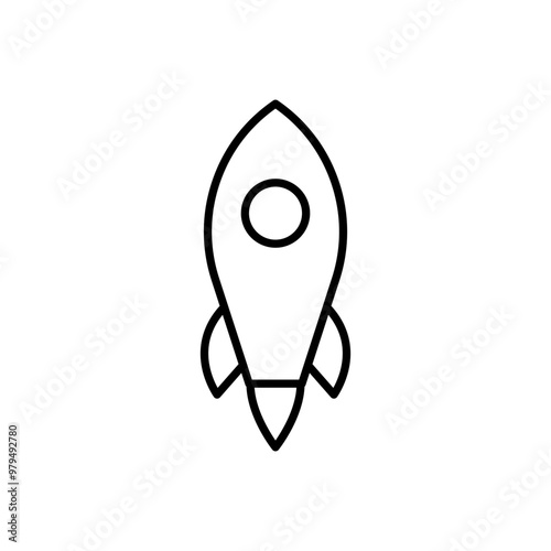 Outline spaceship icon