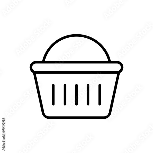 Supermarket basket icon