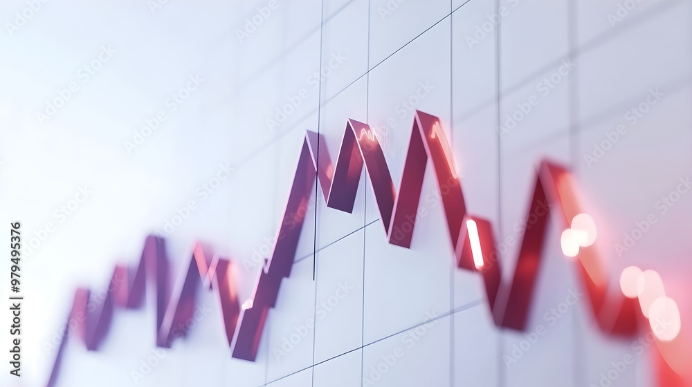 Abstract market chart graph for financial analysis and investment reporting Abstract market chart graph for financial analysis and investment reporting