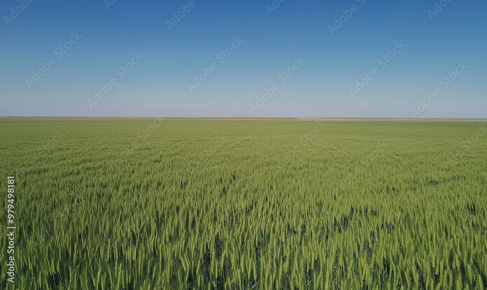 View from an aerial perspective of a grassy field and a wheat field in Mefalsim, Israel. View from an aerial perspective of a grassy field and a wheat field in Mefalsim, Israel.