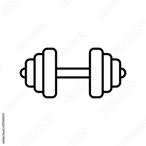 Dumbbell weight icon