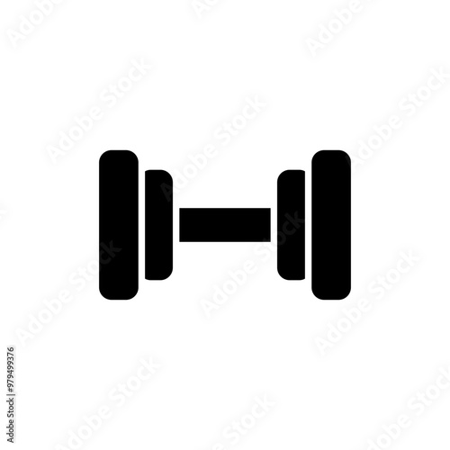 Sport dumbbell symbol