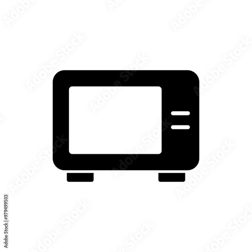 Black microwave icon