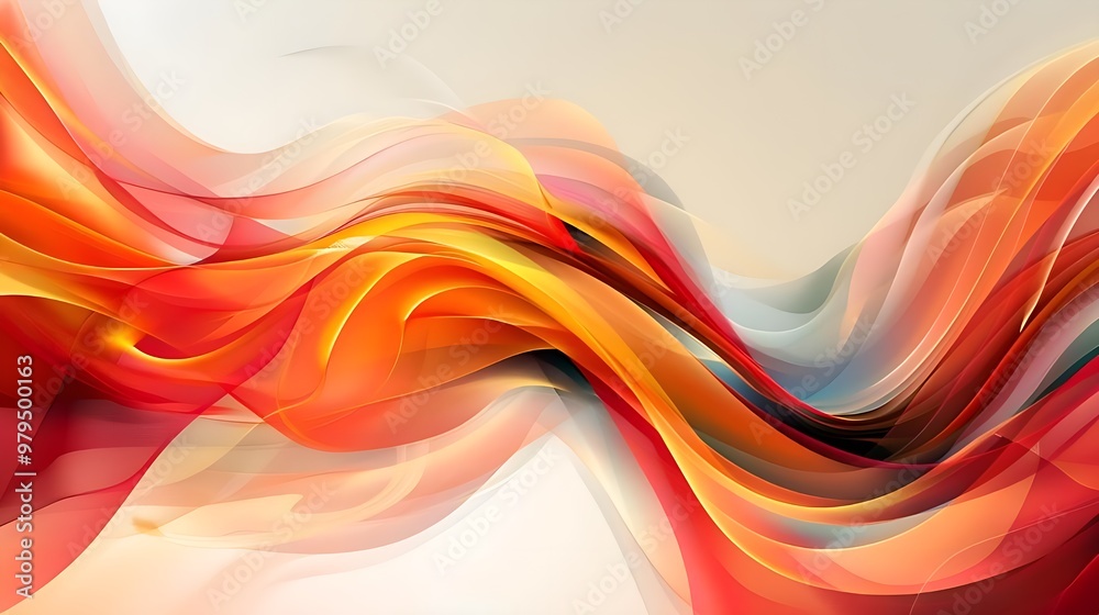 Vibrant Flowing Abstract with Warm Colors Vibrant Flowing Abstract with Warm Colors