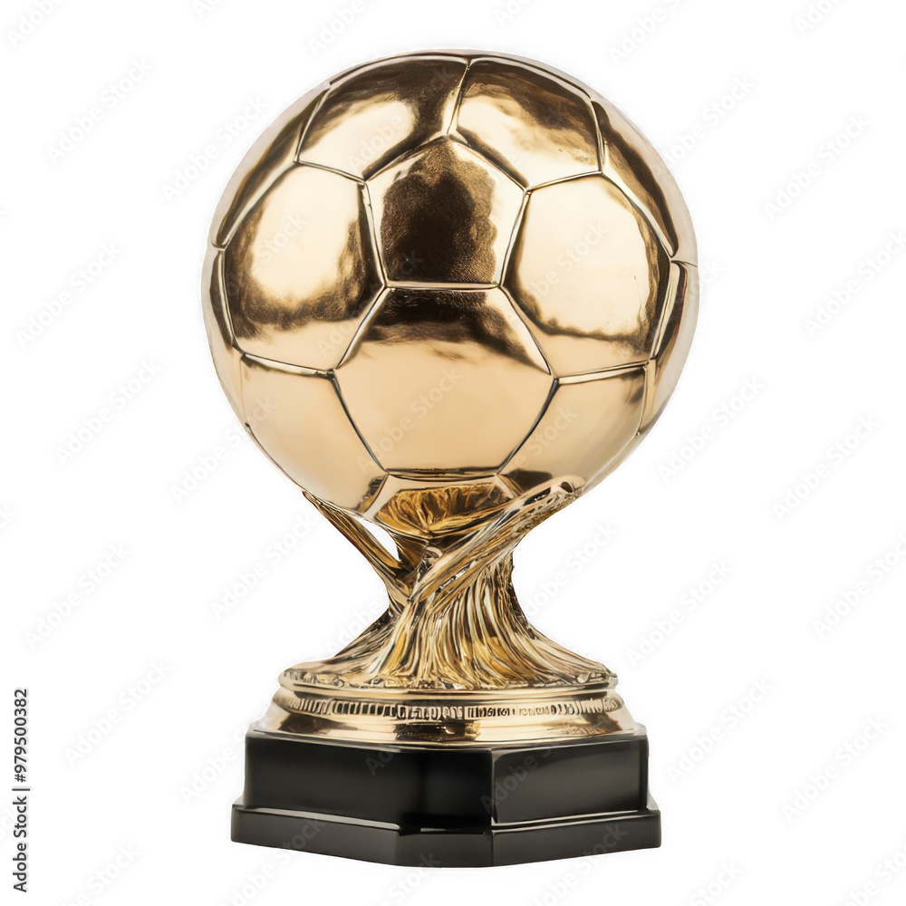 Football Award Trophy for Best Player and Team Achievement On transparent Background Football Award Trophy for Best Player and Team Achievement On transparent Background