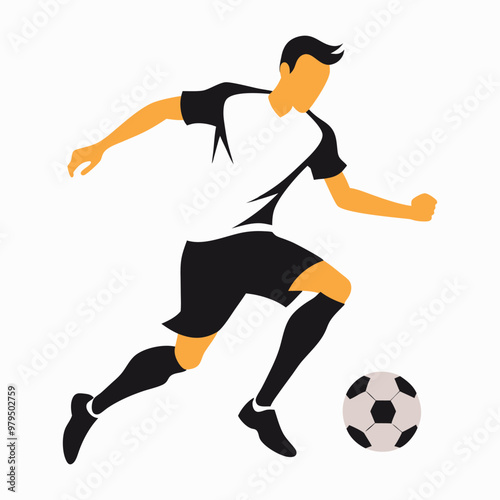 Footboll player sihlouette 