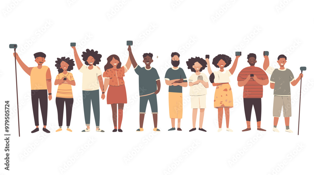 Group of happy young people dancing and having fun. Vector illustration.
Group of happy young people dancing and having fun. Vector illustration.