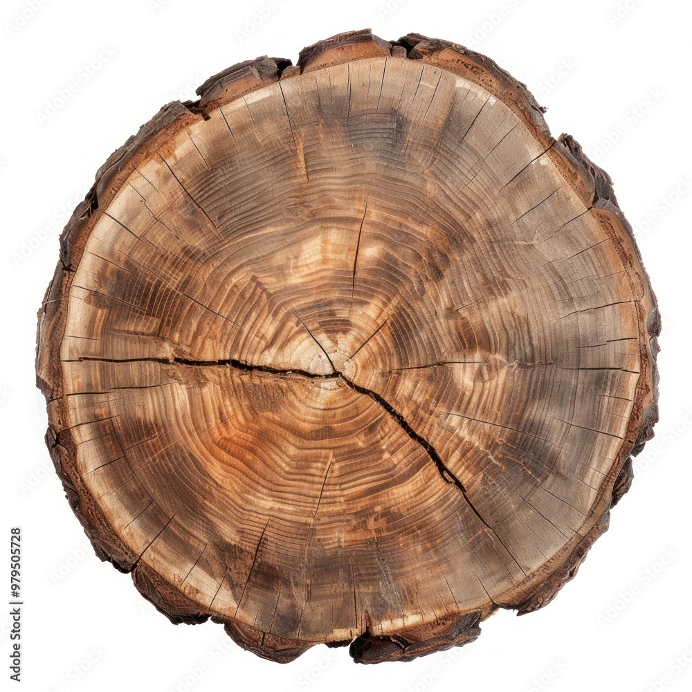 Obraz premium Natural tree trunk cross-section