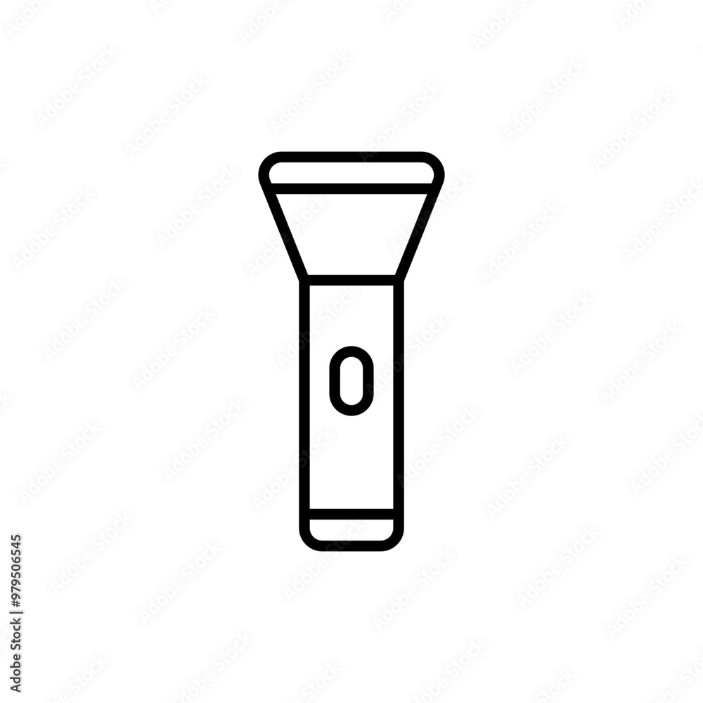 Outline flashlight icon Outline flashlight icon