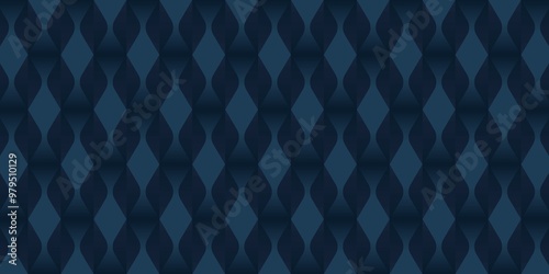 Abstract background with dark blue color geometric pattern diamond shape. Seamless triangle isometric pattern background. Sophisticated abstract background design