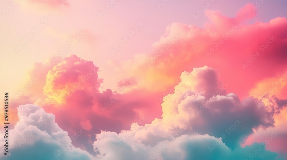 dreamy pastel holographic clouds against soft pink sky creating an ethereal and surreal atmosphere abstract background dreamy pastel holographic clouds against soft pink sky creating an ethereal and surreal atmosphere abstract background