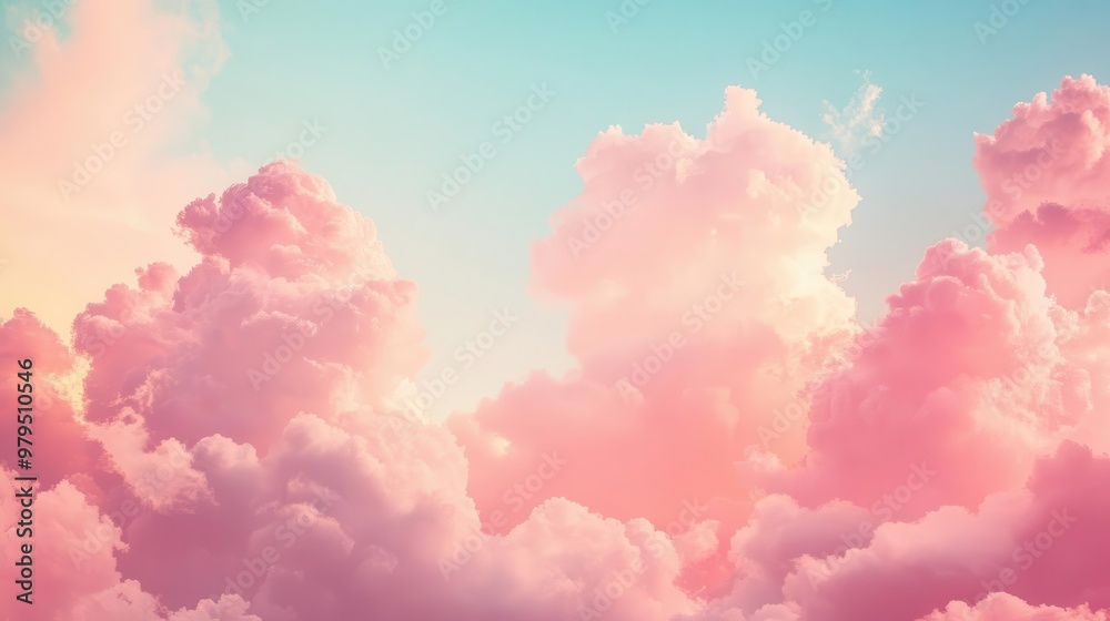 dreamy pink cotton candy skies with fluffy pastel clouds whimsical fantasy background dreamy pink cotton candy skies with fluffy pastel clouds whimsical fantasy background