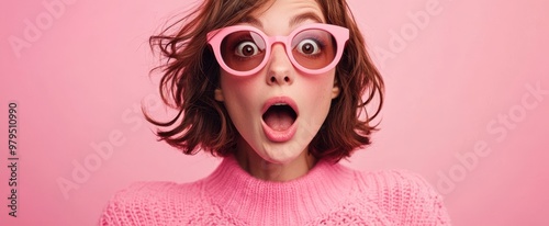 The Surprised Woman in Pink