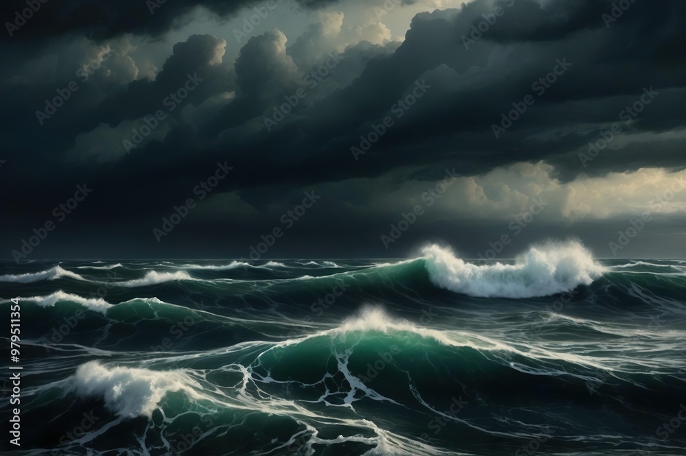 Fototapeta premium storm over the sea