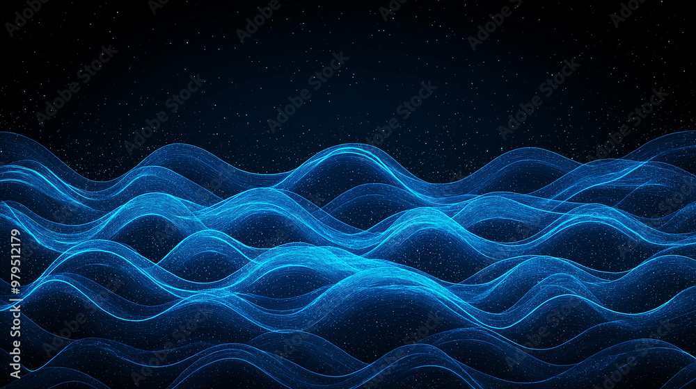 Fototapeta premium A colorful wave pattern with purple and blue colors