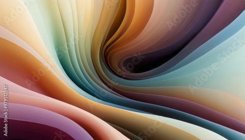 A mesmerizing abstract image featuring a swirling gradient of vibrant colors. The smooth, flowing lines and harmonious blend of hues create a dynamic and visually captivating design, perfect for