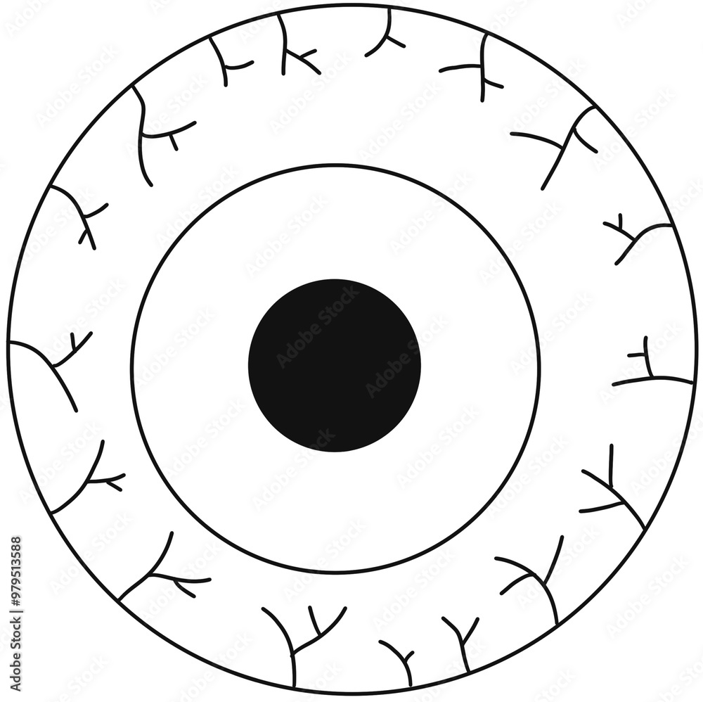 Halloween spooky eye doodle hand drawn Halloween spooky eye doodle hand drawn