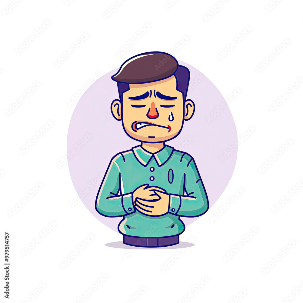 Sad Cartoon Man Illustration Sad Cartoon Man Illustration