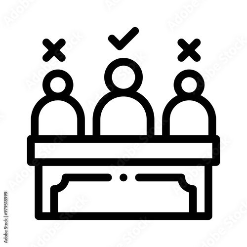jury line icon
