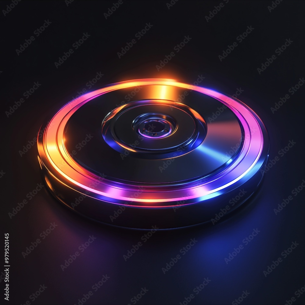 3D Optical Drive Icon: Reads and Writes CDs and DVDs Illustration Logo 3D Optical Drive Icon: Reads and Writes CDs and DVDs Illustration Logo