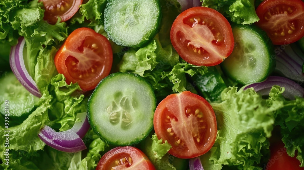 Vibrant Salad: Fresh Vegetables Display