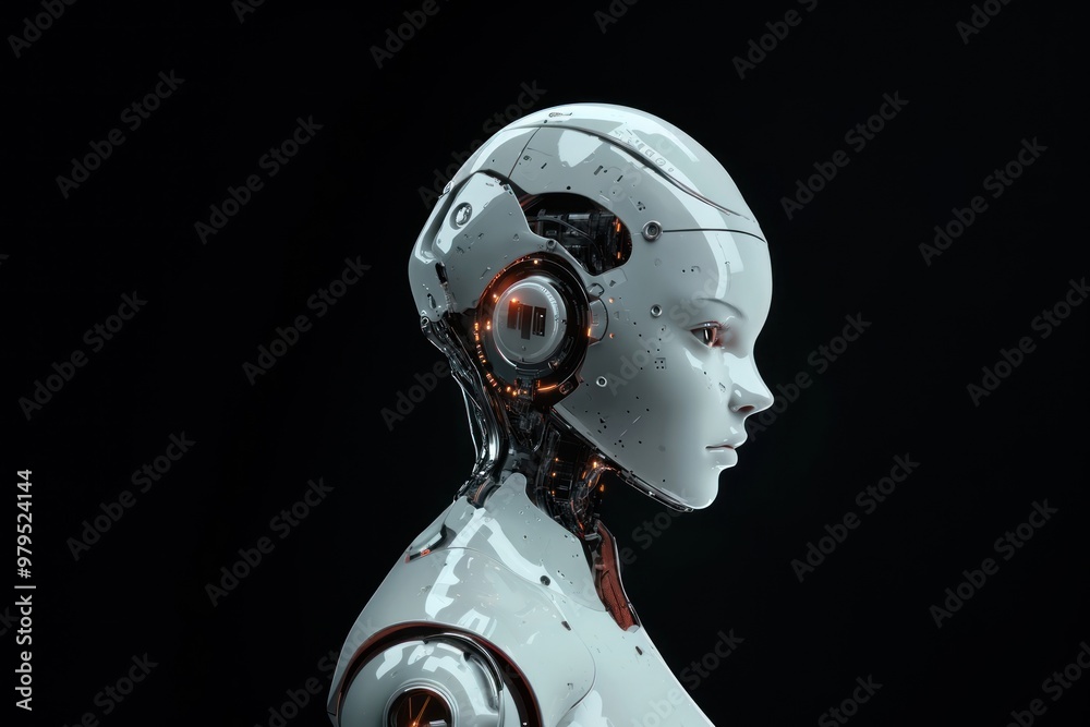 Female minimal robot female person helmet. Female minimal robot female person helmet.
