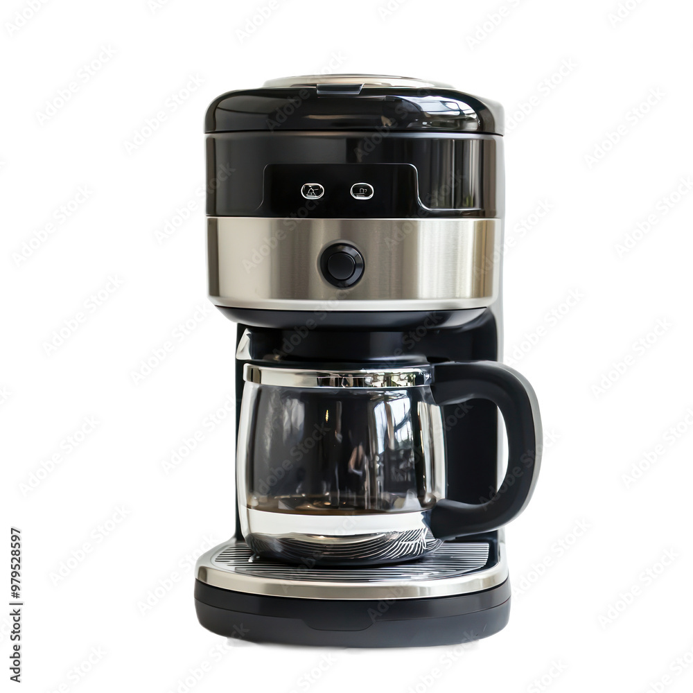 Coffee Maker front view isolate on transparent background