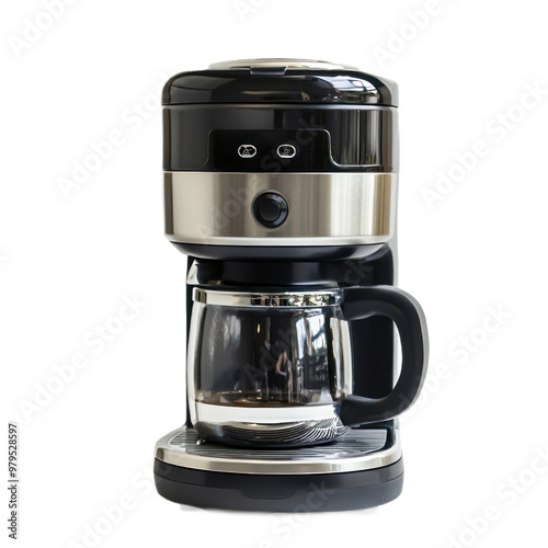 Coffee Maker front view isolate on transparent background