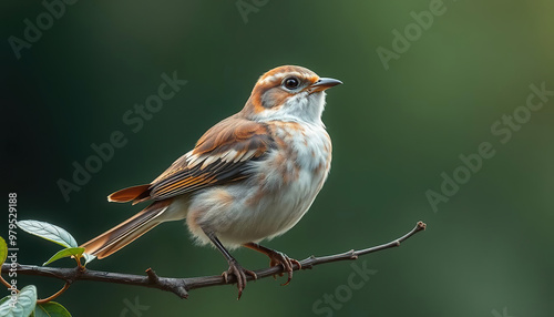 Vibrant Orange and Black Bird Perched on a Branch photo