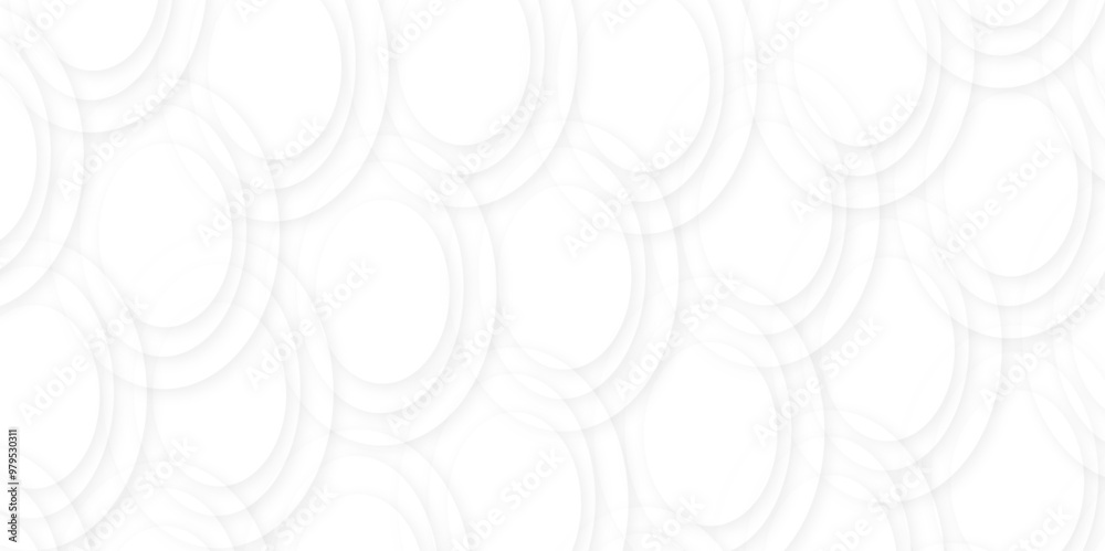 Fototapeta premium Abstract white gradient circle pattern of 3d bubbles background template. abstract white modern transparency circle presentation background. bubbles, illustration, design, in illustration design.